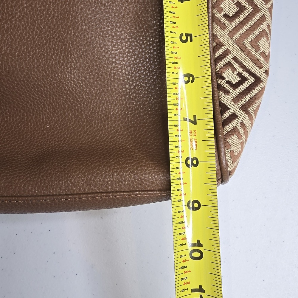 LIZ‎ CLAIBORNE Patchwork Brown Purse -1016 - Picture 9 of 9